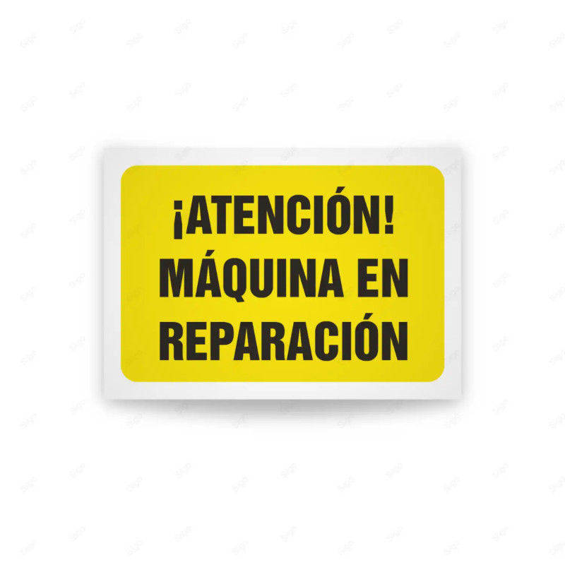 Rótulo de Atención - Atencion maquina en reparacion | Cod. AD - 585, Señales de Atención