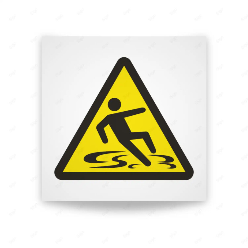 Rótulo de Atención - Precaucion suelo resbaladizo | Cod. AD - 590, Señales de Atención