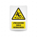 Rótulo de Atención - Precaucion suelo resbaladizo | Cod. AD - 591, Señales de Atención