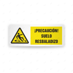 Rótulo de Atención - Precaucion suelo resbaladizo | Cod. AD - 592, Señales de Atención