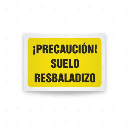 Rótulo de Atención - Precaucion suelo resbaladizo | Cod. AD - 593, Señales de Atención