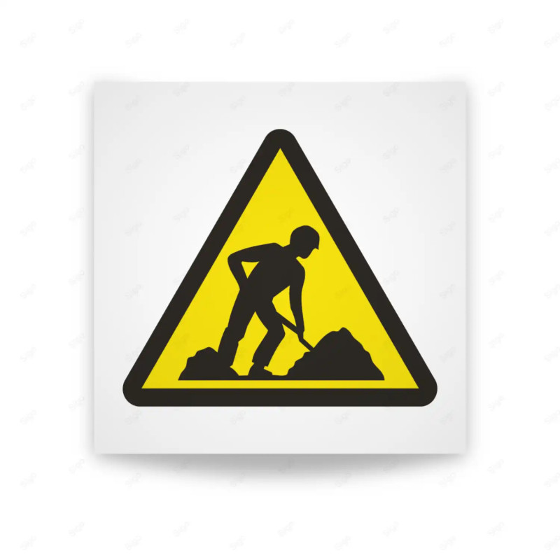 Rótulo de Atención - Zona de obras | Cod. AD - 614, Señales de Atención