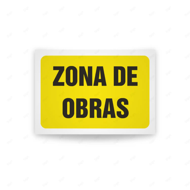 Rótulo de Atención - Zona de obras | Cod. AD - 617, Señales de Atención