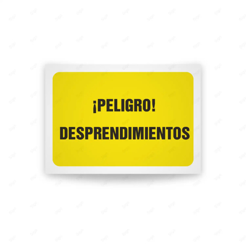 Rótulo de Atención - Peligro  desprendimiento  | Cod. AD - 625, Señales de Atención
