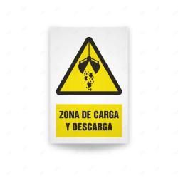 Rótulo de Atención - Zona de carga y descarga  | Cod. AD - 627, Señales de Atención