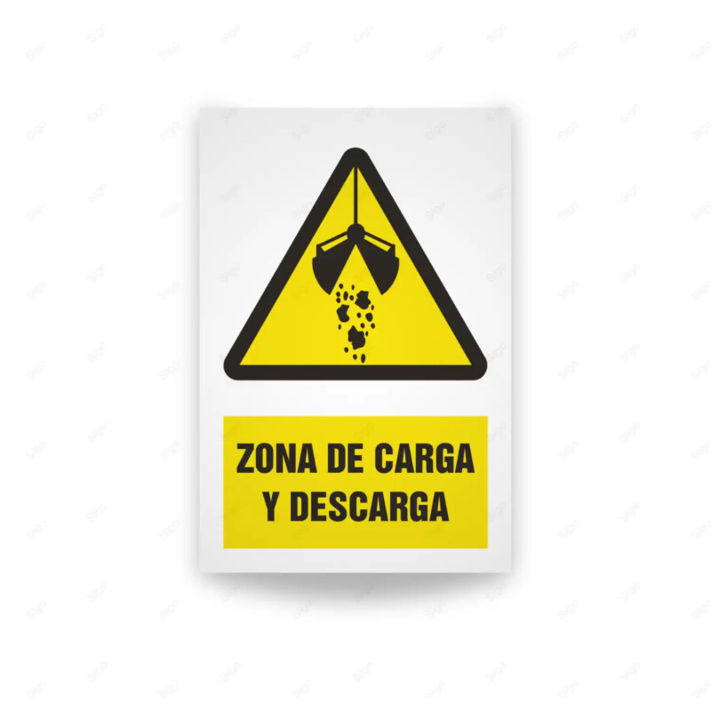 Rótulo de Atención - Zona de carga y descarga  | Cod. AD - 627, Señales de Atención