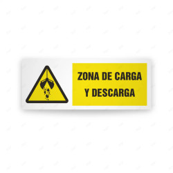 Rótulo de Atención - Zona de carga y descarga | Cod. AD - 628, Señales de Atención