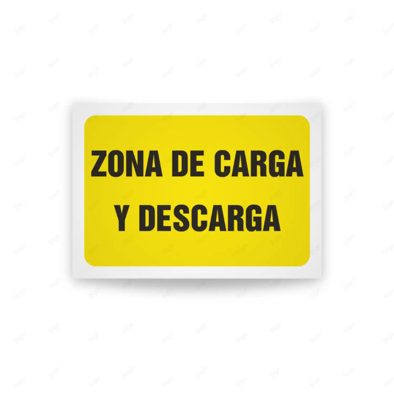 Rótulo de Atención - Zona de carga y descarga | Cod. AD - 629, Señales de Atención