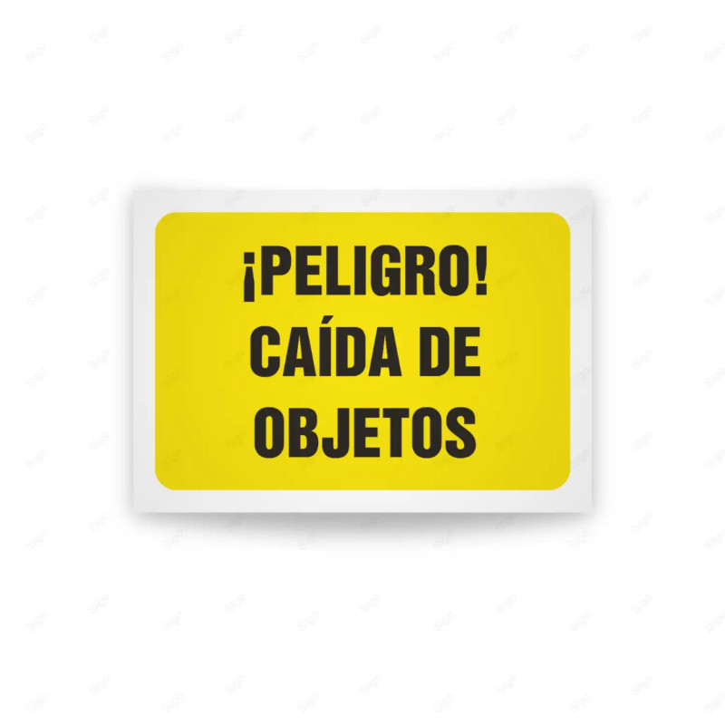 Rótulo de Atención - Peligro caida de objetos | Cod. AD - 633, Señales de Atención