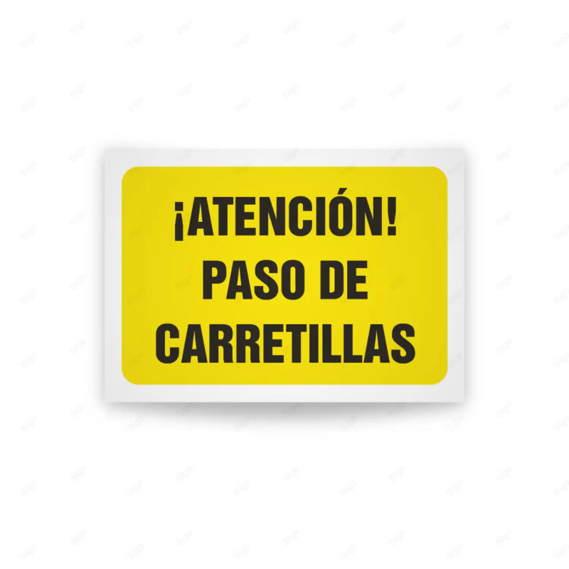 Rótulo de Atención - Atencion paso de carretilla | Cod. AD - 649, Señales de Atención