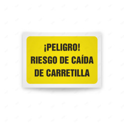 Rótulo de Atención - Peligro riesgo de caida de carretilla | Cod. AD - 653, Señales de Atención