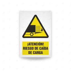 Rótulo de Atención - Atencion  riesgo de caida de carga| Cod. AD - 655, Señales de Atención