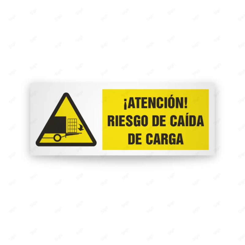 Rótulo de Atención - Atencion riesgo de caida de carga| Cod. AD - 656, Señales de Atención