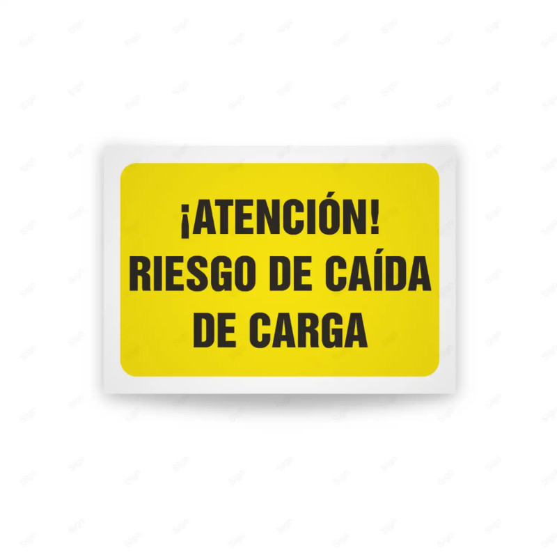 Rótulo de Atención - Atencion riesgo de caida de carga | Cod. AD - 657, Señales de Atención