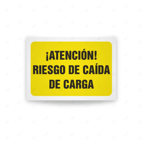 Rótulo de Atención - Atencion riesgo de caida de carga | Cod. AD - 657, Señales de Atención
