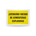 Rótulo de Atención - Atencion riesgo de atmosfera explosivas | Cod. AD - 669, Señales de Atención