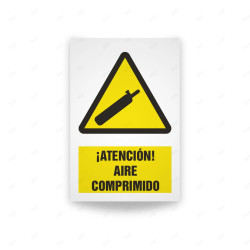 Rótulo de Atención - Atencion aire comprimido | Cod. AD - 675, Señales de Atención