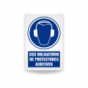 Rótulo de Obligación - Uso obligatorio de protectores auditivos  | Cod. OB-414, Señales de Obligación
