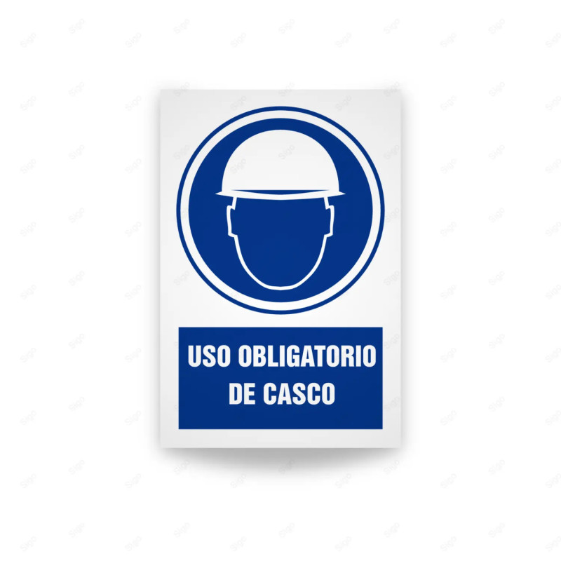 Rótulo de Obligación - Uso obligatorio de casco | Cod. OB-441, Señales de Obligación