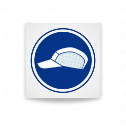 Rótulo de Obligación - Uso obligatorio de gorra  | Cod. OB-444, Señales de Obligación
