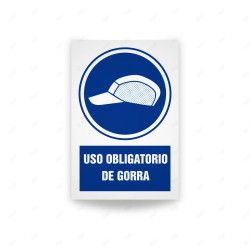 Rótulo de Obligación - Uso obligatorio de gorra| Cod. OB-445, Señales de Obligación
