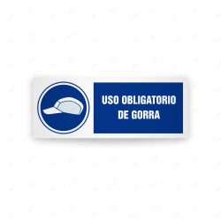 Rótulo de Obligación - Uso obligatorio de gorra | Cod. OB-446, Señales de Obligación