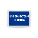 Rótulo de Obligación - Uso obligatorio de gorra| Cod. OB-447, Señales de Obligación
