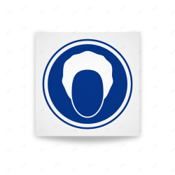 Rótulo de Obligación - Uso obligatorio de redecilla | Cod. OB-448, Señales de Obligación