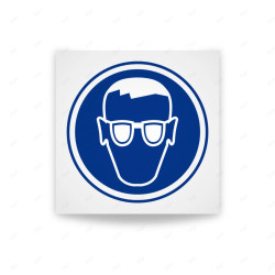 Rótulo de Obligación - Uso obligatorio de gafas | Cod. OB-459, Señales de Obligación