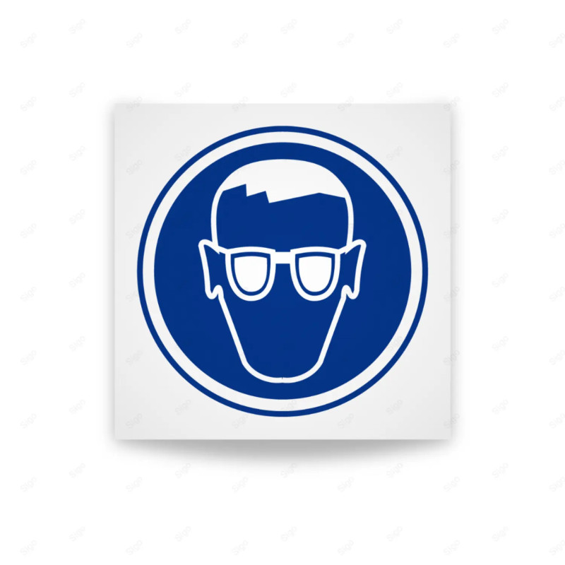 Rótulo de Obligación - Uso obligatorio de gafas | Cod. OB-459, Señales de Obligación