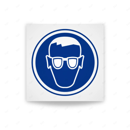 Rótulo de Obligación - Uso obligatorio de gafas | Cod. OB-459, Señales de Obligación