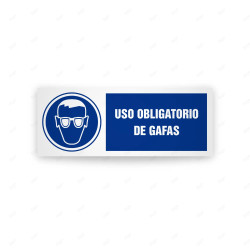 Rótulo de Obligación - Uso obligatorio de gafas| Cod. OB-461, Señales de Obligación