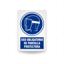 Rótulo de Obligación - Uso obligatorio de pantalla protectora | Cod. OB-464, Señales de Obligación