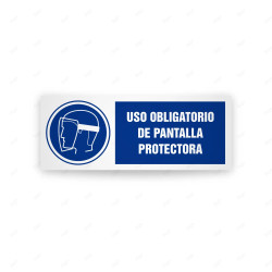 Rótulo de Obligación - Uso obligatorio de pantalla protectora | Cod. OB-465, Señales de Obligación