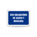 Rótulo de Obligación - Uso obligatorio de casco y mascara | Cod. OB-474, Señales de Obligación