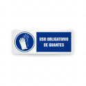 Rótulo de Obligación -  Uso obligatorio de guantes | Cod. OB-481, Señales de Obligación