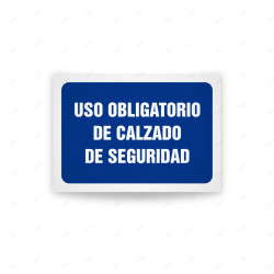 Rótulo de Obligación - Uso obligatorio de calzado de seguridad | Cod. OB-493, Señales de Obligación