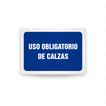 Rótulo de Obligación - Uso obligatorio de calzas| Cod. OB-497, Señales de Obligación