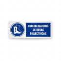'Rótulo de Obligación - Uso obligatorio de botas dielectricas | Cod. OB-500, Señales de Obligación