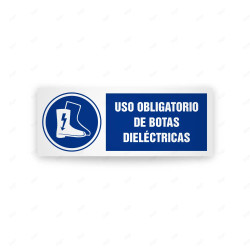 'Rótulo de Obligación - Uso obligatorio de botas dielectricas | Cod. OB-500, Señales de Obligación