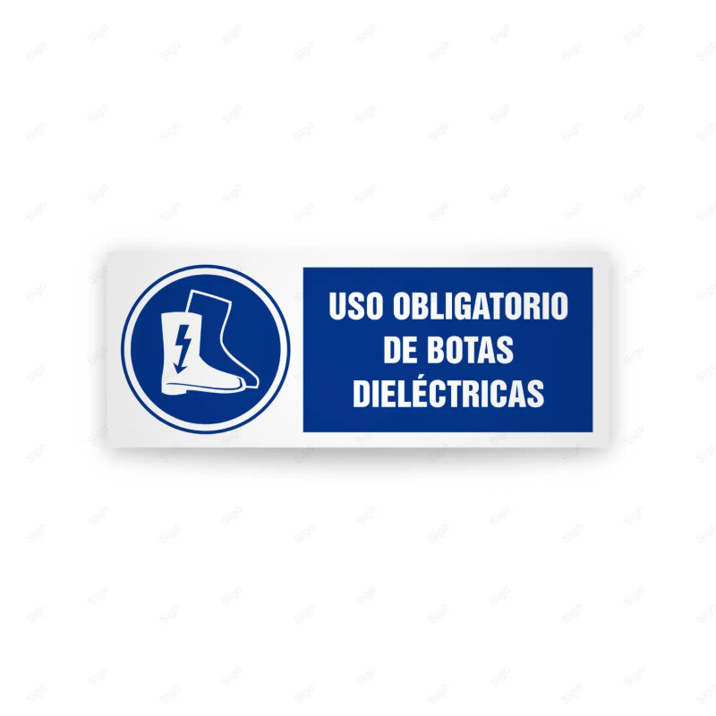'Rótulo de Obligación - Uso obligatorio de botas dielectricas | Cod. OB-500, Señales de Obligación