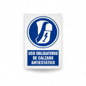 Rótulo de Obligación - Uso obligatorio de calzado antiestatico| Cod. OB-503, Señales de Obligación