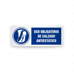 cRótulo de Obligación - Uso obligatorio de calzado antiestatico | Cod. OB-504, Señales de Obligación
