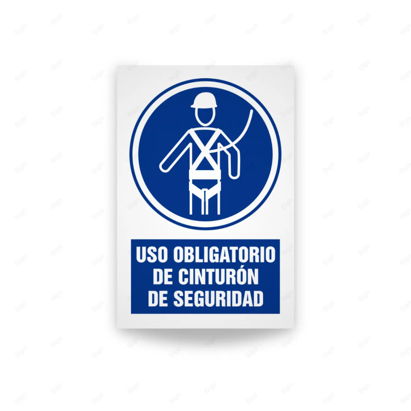 Rótulo de Obligación - Uso obligatorio de cinturon de seguridad| Cod. OB-507, Señales de Obligación