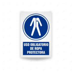 Rótulo de Obligación - Uso obligatorio de ropa protectora | Cod. OB-515, Señales de Obligación