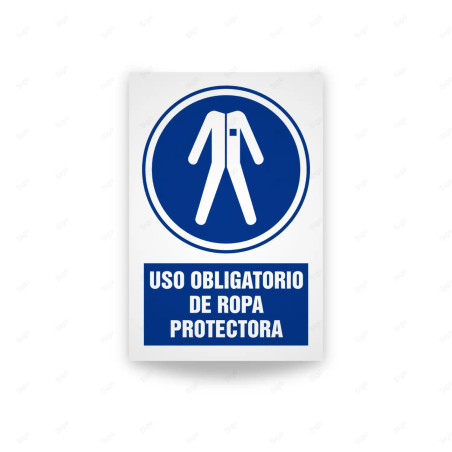 Rótulo de Obligación - Uso obligatorio de ropa protectora | Cod. OB-515, Señales de Obligación