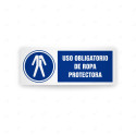 Rótulo de Obligación  - Uso obligatorio de ropa protectora  | Cod. OB-516, Señales de Obligación