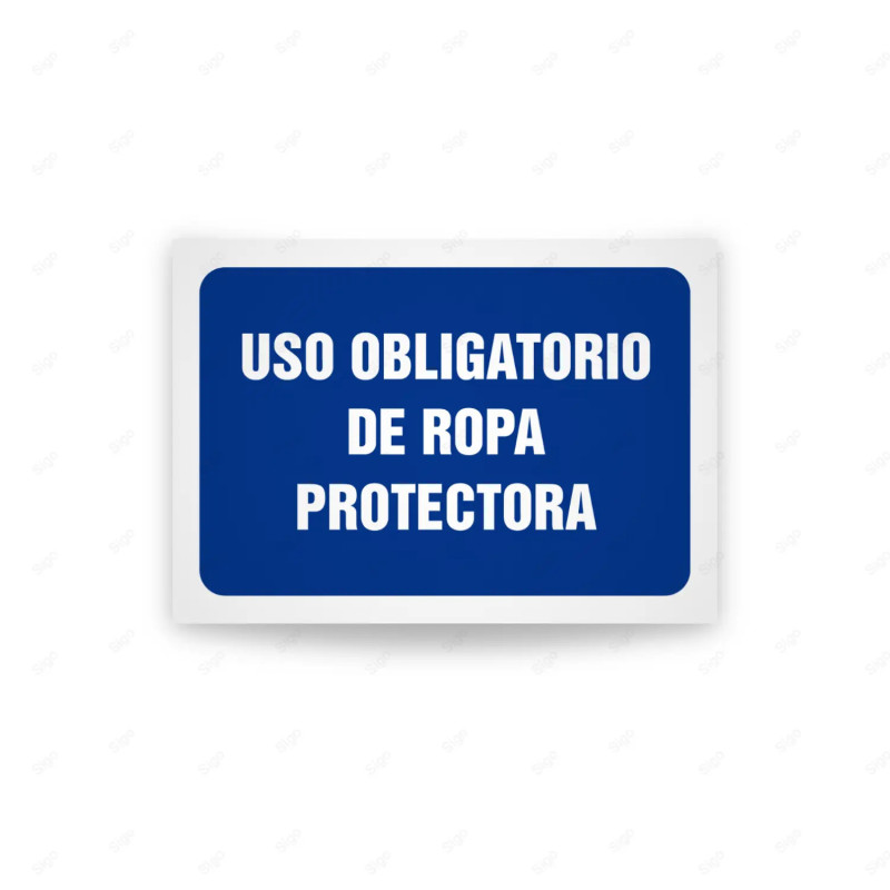 Rótulo de Obligación - Uso obligatorio de ropa protectora  | Cod. OB-517, Señales de Obligación