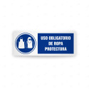 Rótulo de Obligación - Uso obligatorio de ropa protectora  | Cod. OB-520, Señales de Obligación