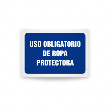Rótulo de Obligación - Uso obligatorio de ropa protectora  | Cod. OB-521, Señales de Obligación